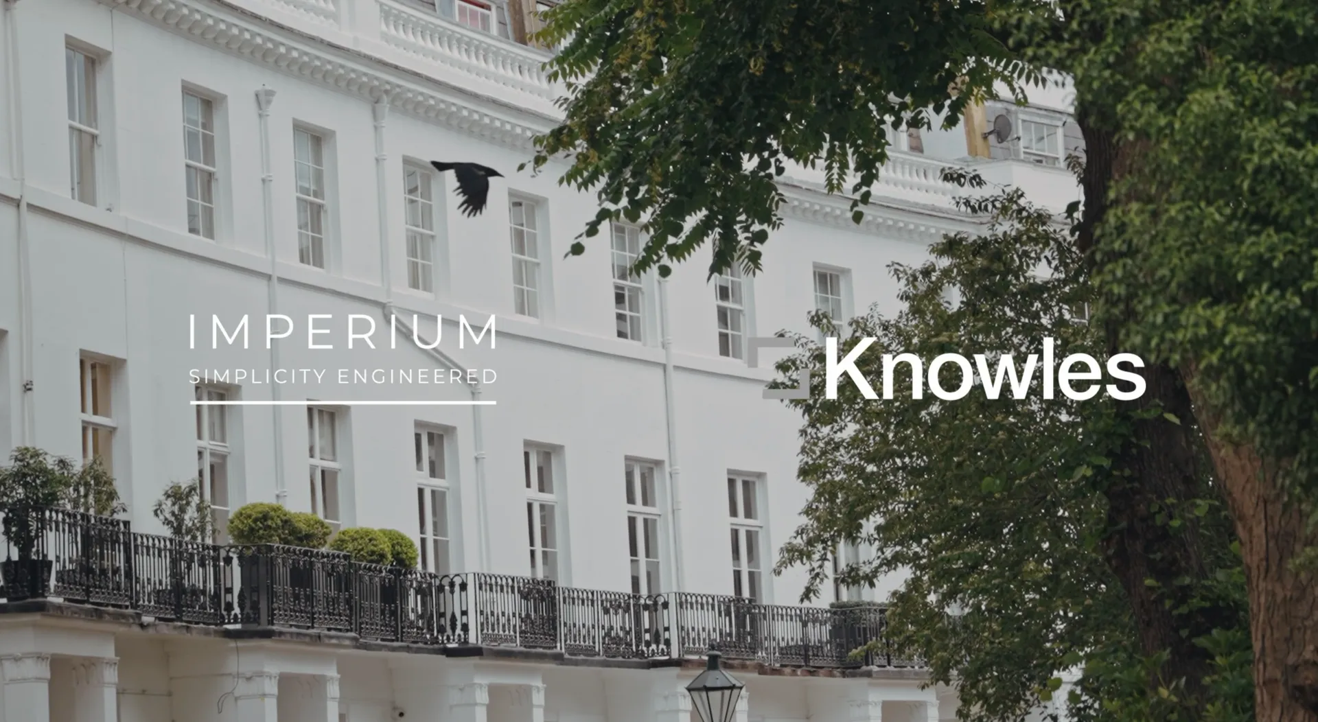 Imperium and Knowles logos on the opening and closing screen of the video